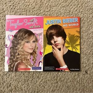 Taylor Swift & Justin Bieber fact books paperback rare pop star